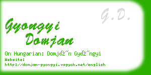 gyongyi domjan business card